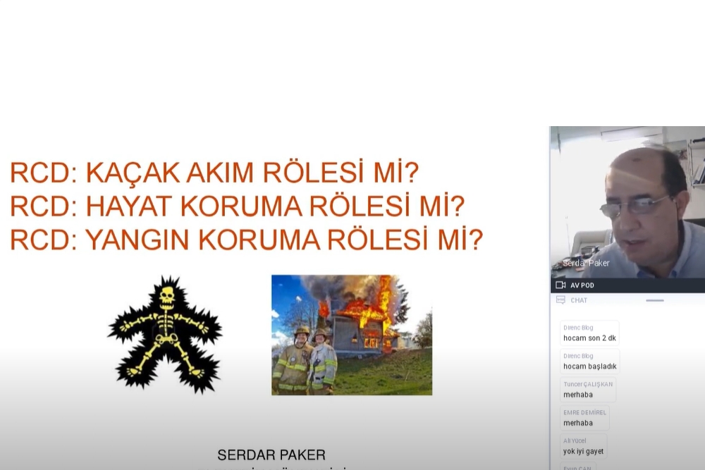 Serdar Paker;RCD: Kaçak Akım Rölesi mi? Hayat Koruma Rölesi mi?, Yangın Koruma Rölesi mi?